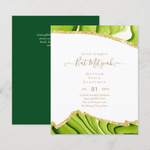 Papier Invitations du BAT MITZVAH de Parties scintillant 