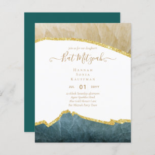 Papier Invitations du BAT MITZVAH de Parties scintillant 