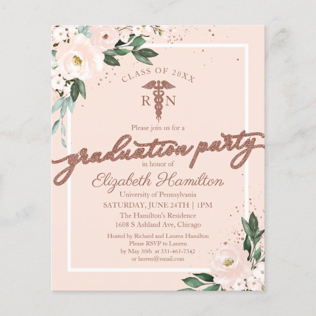 Papier Invitations du budget du Grand Parti de l'école de (Devant)