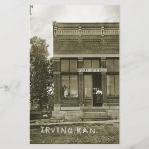 PAPIER IRVING KANSAS POST OFFICE PHOTO MARSHALL COUNT KS