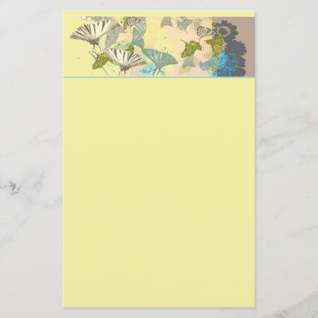 Papier Italian Summer Butterflies Paper Sheet (Devant)