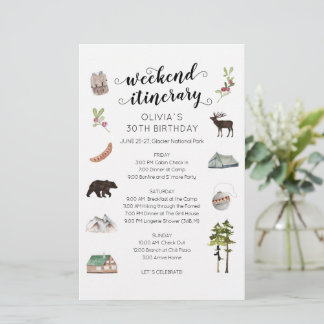 Papier Itinerary Weekend in the Woods Watercolor