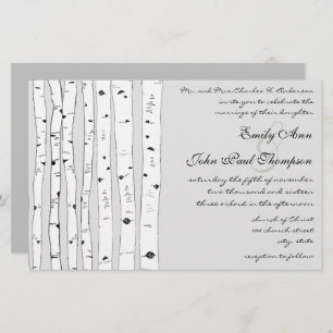 Papier Ivory Birch Tree Wedding Invitations