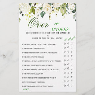 Papier Ivory White Roses Floral Fête des mariées Jeu