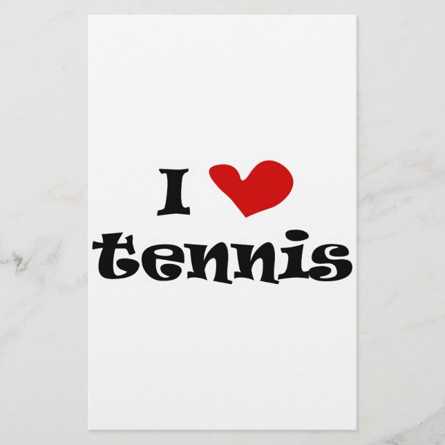 Papier J'adore les cadeaux de tennis et les t-shirts avec (Devant)