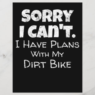 Papier J'Ai Des Plans Avec Mon Dirt Vélo Cadeau