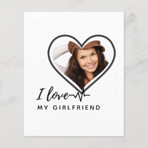 Papier J'AIME MA PETITE AMIE Cadeau photo personnalisée
