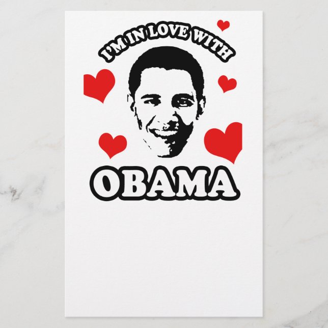 Papier J'aime Obama (Devant)