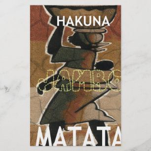 Papier Jambo Habari Hakuna Matata.