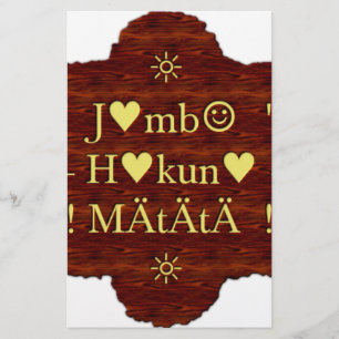 Papier jambo hakuna matata day poison