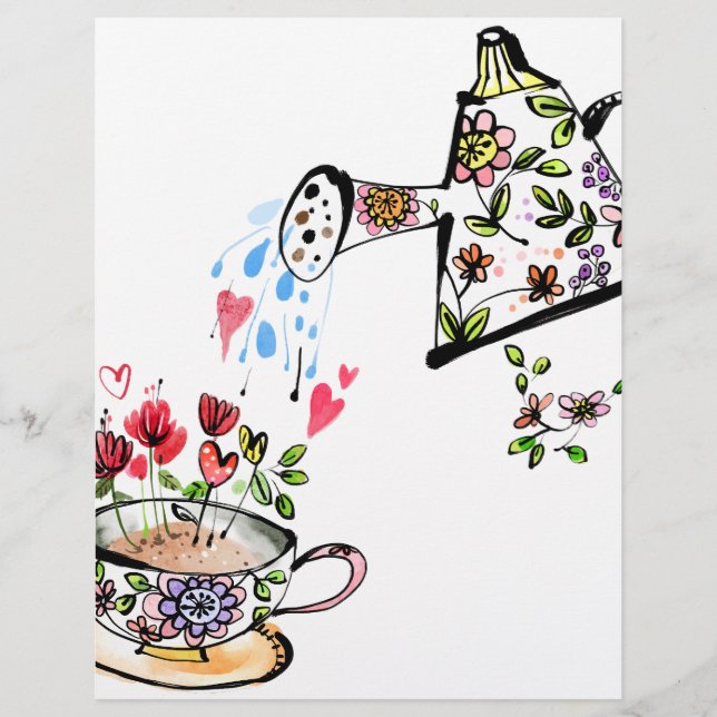 Papier Jardin arrosage jardinage de fleurs (Devant)