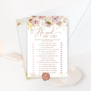 Papier Jardin Boho Il dit qu'elle a dit jeu de douche nup