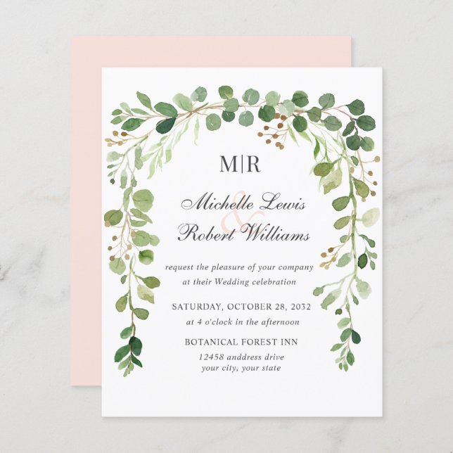 Papier Jardin de printemps d'été de l'Arc de verdure BUDG (Devant / Derrière)