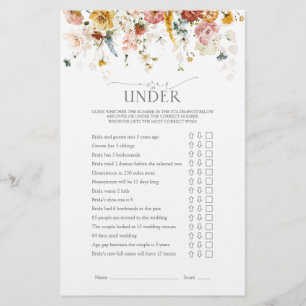 Papier Jardin Fleurs aquarelle Fête des mariées Jeu