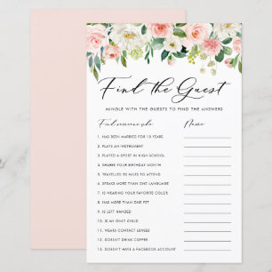 Papier Jardin Fleurs Trouvez le jeu de Fête des mariées i