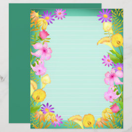 Papier Jardin Floral Aqua