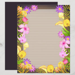 Papier Jardin Floral Brown