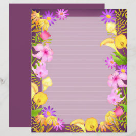 Papier Jardin floral Magenta