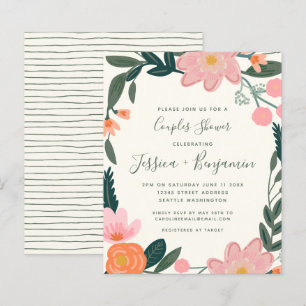 Papier Jardin rose élégant Budget Couples Floral Couples 