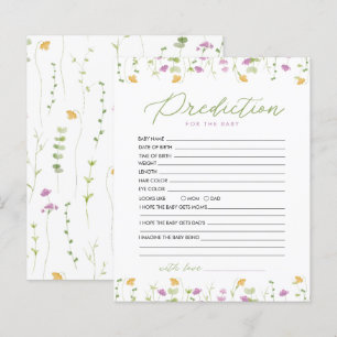 Papier Jaune rose Fleur sauvage Prédiction Pour Le Jeu De