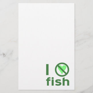 Papier Je déteste le poisson