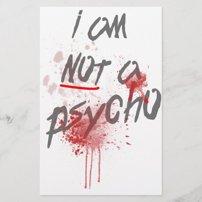 Papier Je Ne Suis Pas Un Slogan Psycho (Devant)