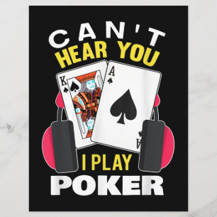 Papier Je ne t'entends pas Je joue au poker Joueur de Tex