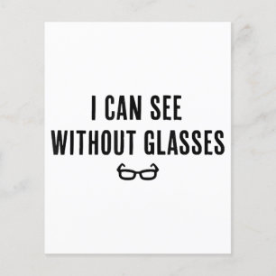 Papier Je peux voir sans lunettes - Funky White Lie Party