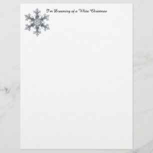 Papier Je rêve d'un Noël blanc - Flacon de neige