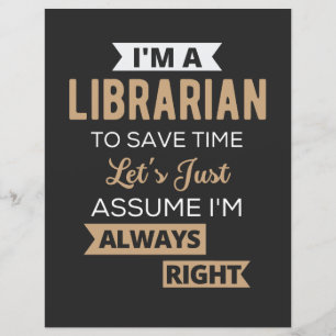 Papier Je suis bibliothécaire