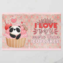 Je T'Aime Plus Que Des Cupcakes Panda Valentines
