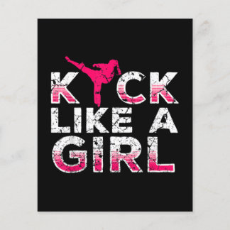 Papier Je Tire Comme Une Fille Karate Kickboxing