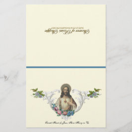 Papier Jésus Vierge Marie Prière de communion spirituelle