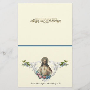 Papier Jésus Vierge Marie Prière de communion spirituelle