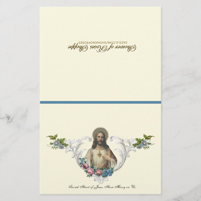 Papier Jésus Vierge Marie Prière de communion spirituelle (Devant)