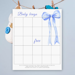 Papier Jeu Baby Bingo arc bleu aquarelle