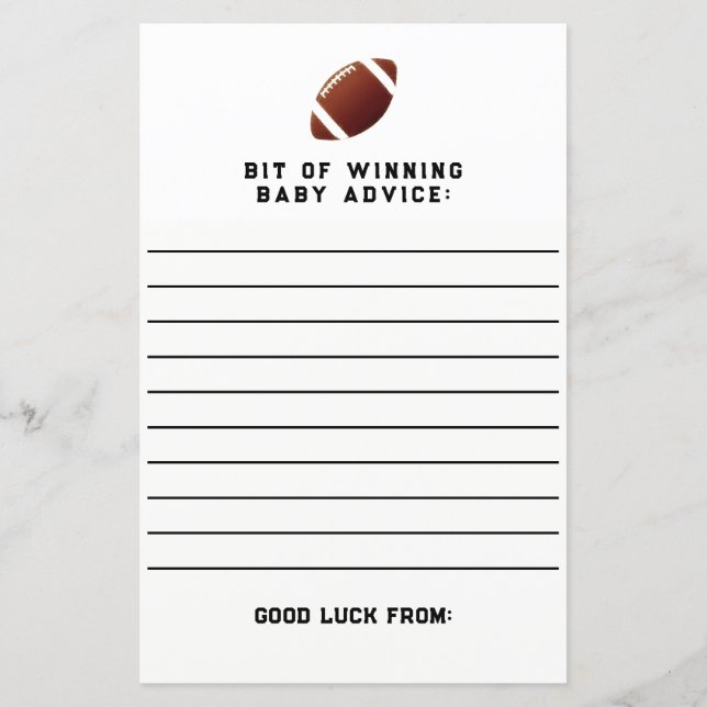 Papier Jeu baby shower (Dos)