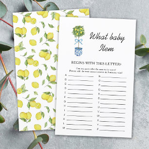 Papier Jeu Baby shower citronnier