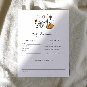 Papier Jeu Baby shower de prédictions pour bébés Hallowee