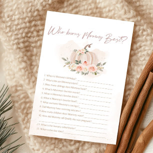 Papier Jeu Citrouille Rose Fardée Qui Connaît Mieux Maman