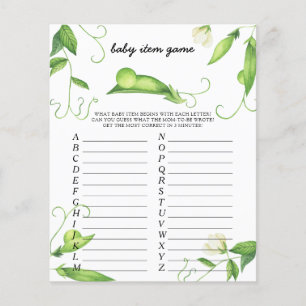 Papier Jeu d'article pour bébé de pois. Jeu baby shower