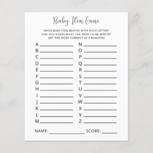 Papier Jeu d'article pour bébé. Jeu baby shower
