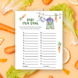Papier Jeu d'article pour bébé. Veggie Baby shower Jeu