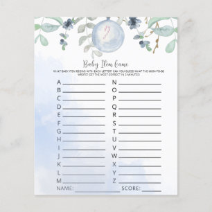 Papier Jeu d'articles pour bébé d'hiver. Jeu baby shower