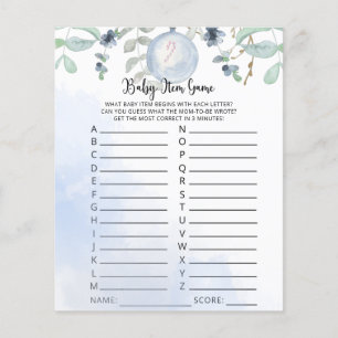 Papier Jeu d'articles pour bébé d'hiver. Jeu baby shower