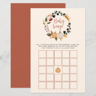 Papier Jeu de Baby Bingo automne Baby Shower