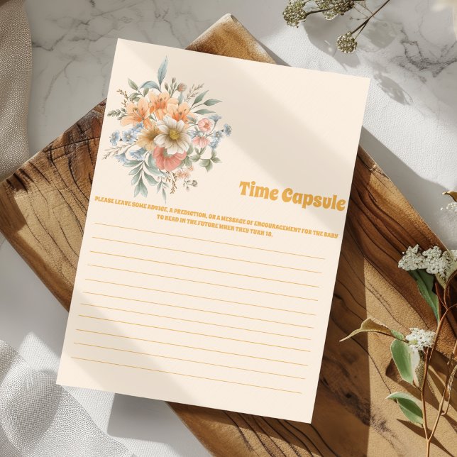 Papier Jeu de baby shower capsule temporelle (Créateur téléchargé)