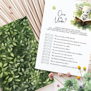 Papier Jeu de Baby shower d'agneau Plus ou moins?