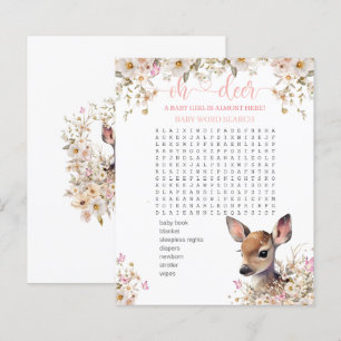 Papier Jeu de Baby shower de cerfs de Woodland