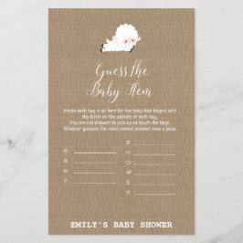 Papier Jeu de Baby shower de petit agneau IMPRIMÉ